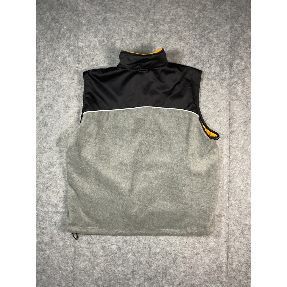NFL Pittsburgh Steelers Reversible Vest Men's XL Fleece Black Yellow - Picture 3 of 5